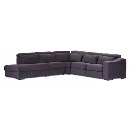 Powered Left Hand Facing 5 Pc Sectional w/ Nest